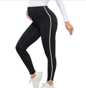 Legging de grossesse trait blanc