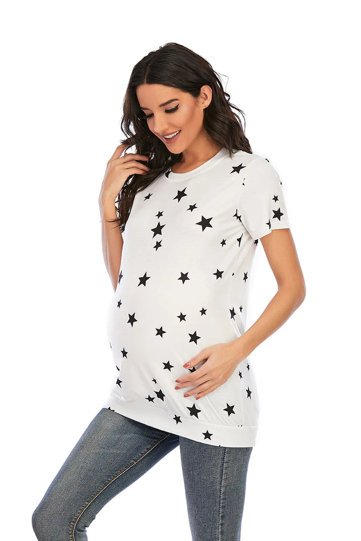 T-shirt de grossesse motif étoiles