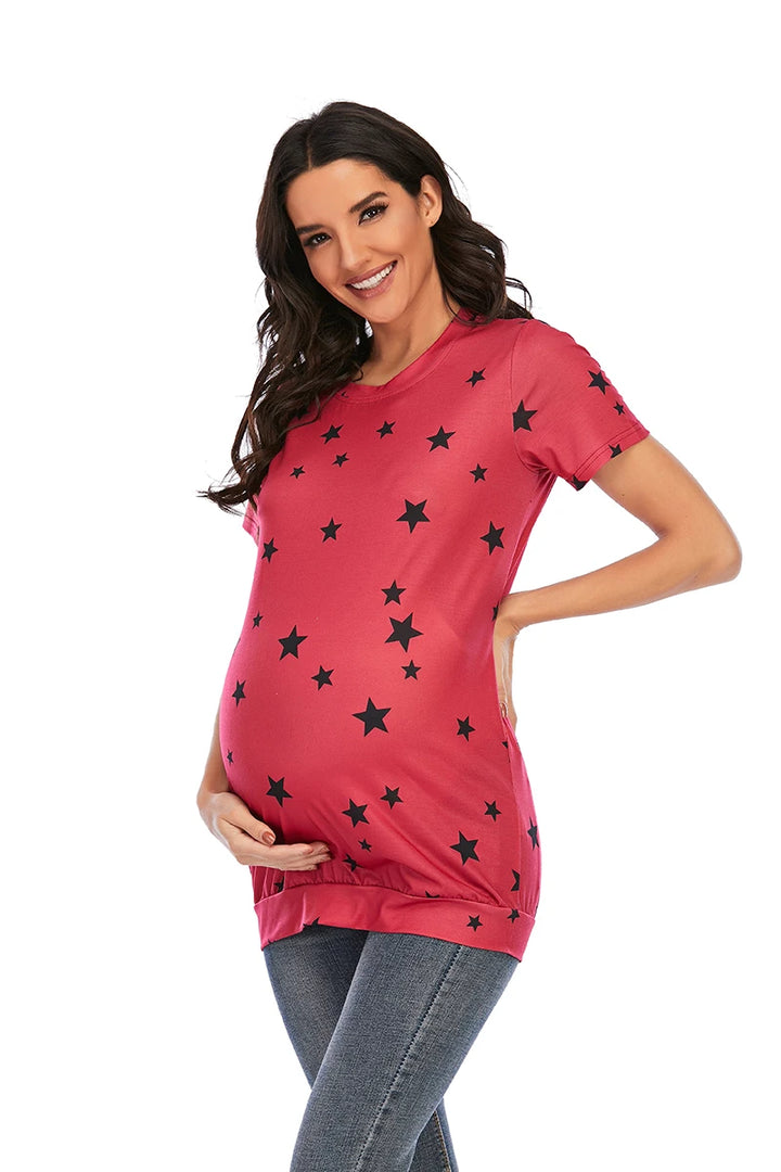 T-shirt de grossesse motif étoiles