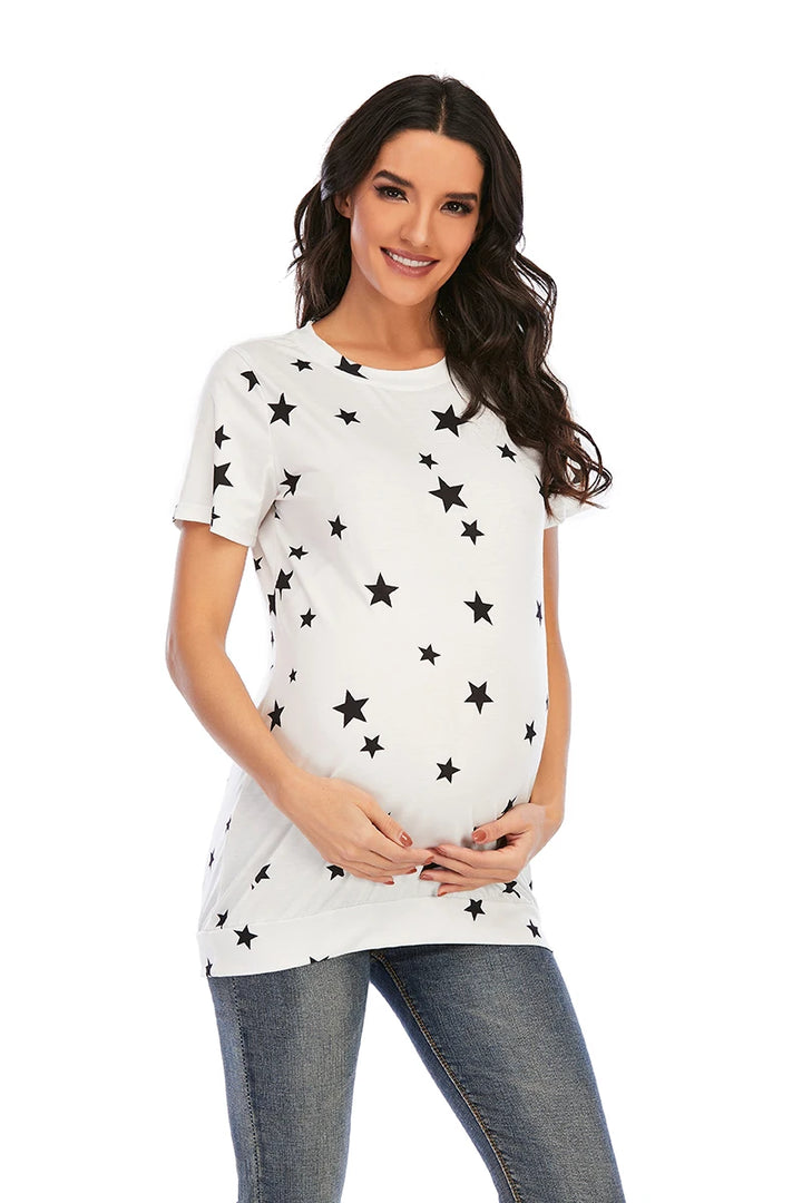 T-shirt de grossesse motif étoiles